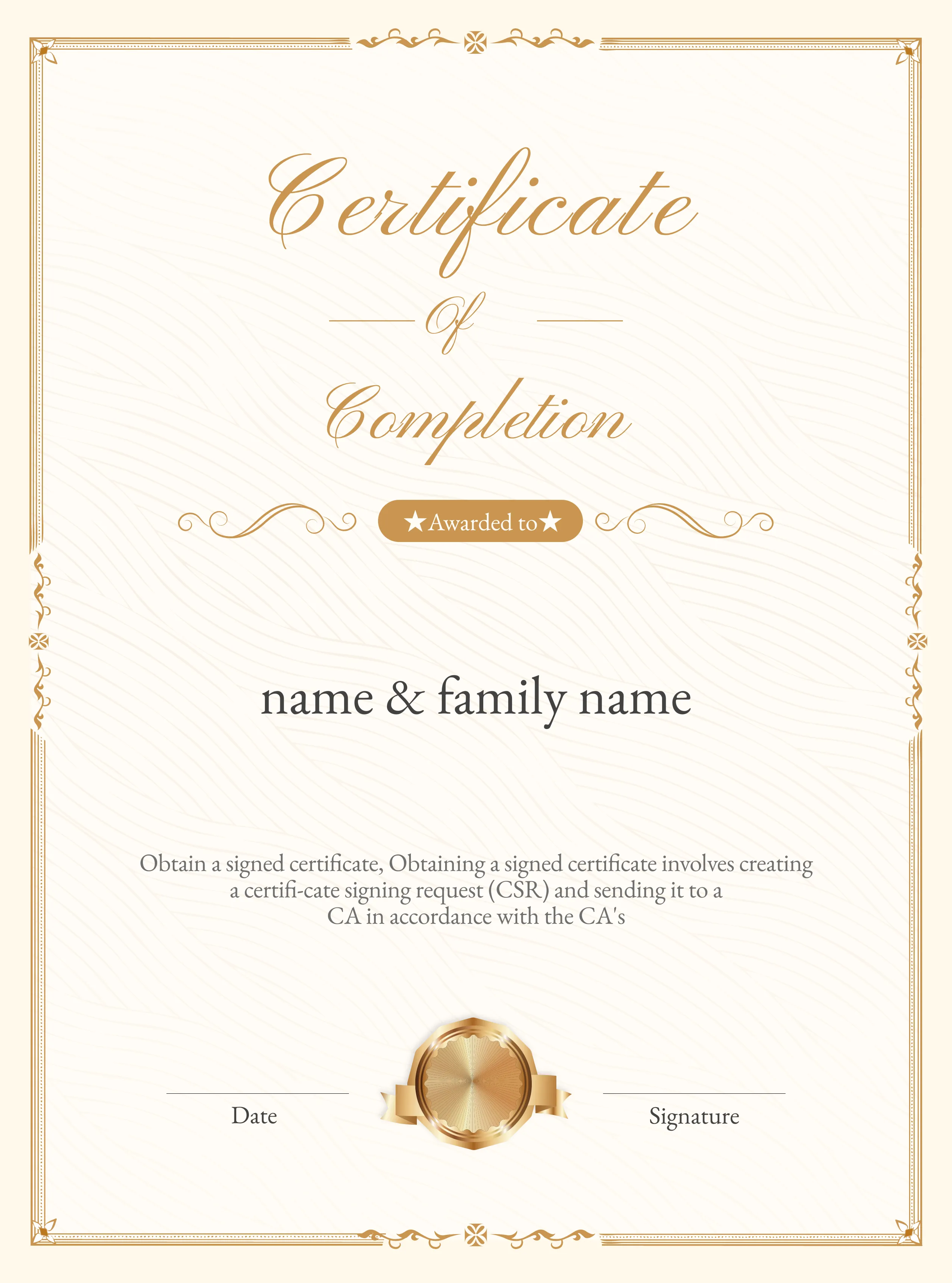 Honor roll certificate