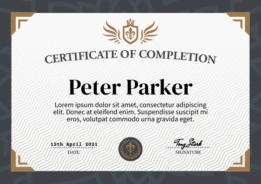 Certificate templates