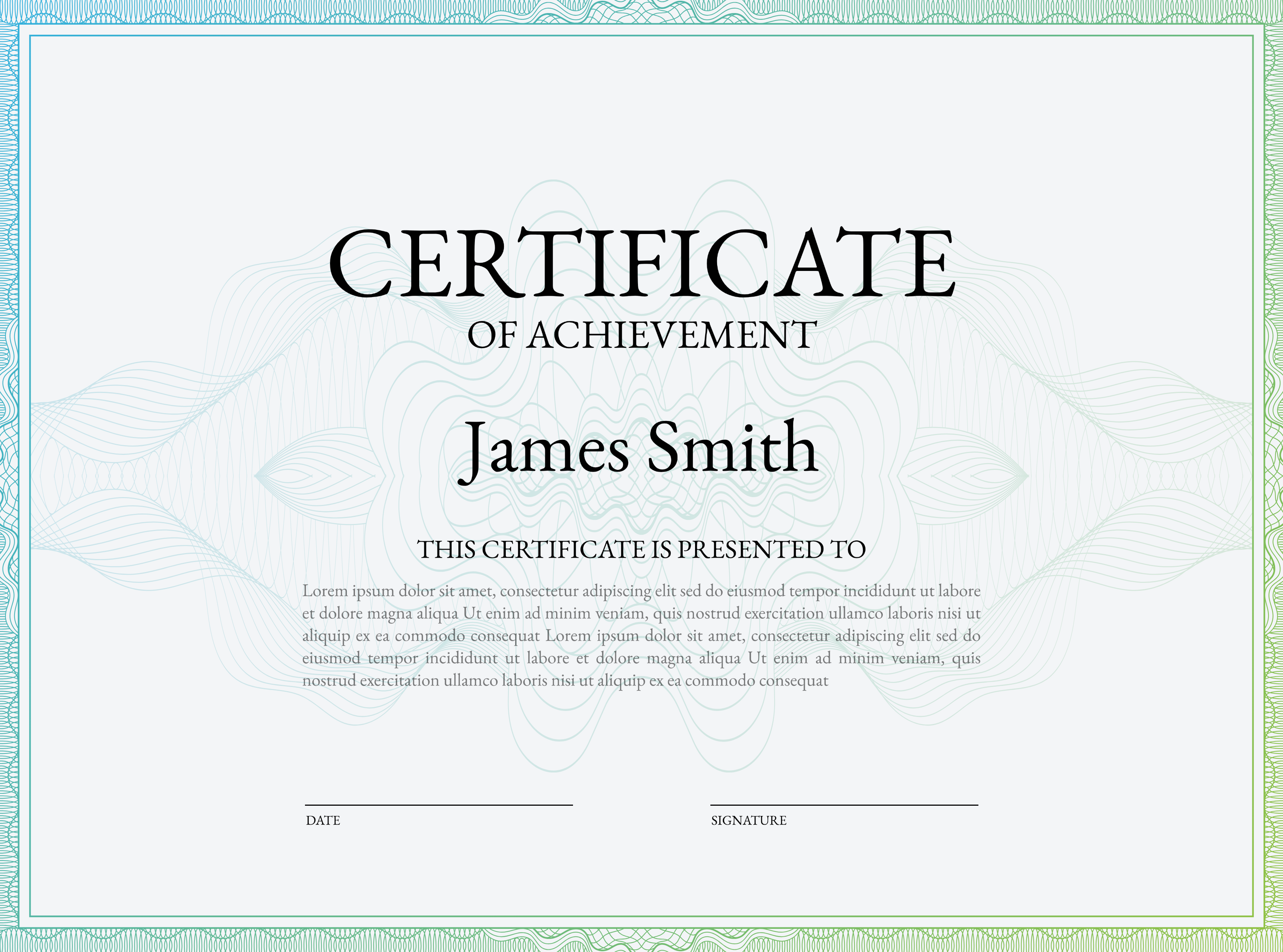 Golden Achievement Certificate