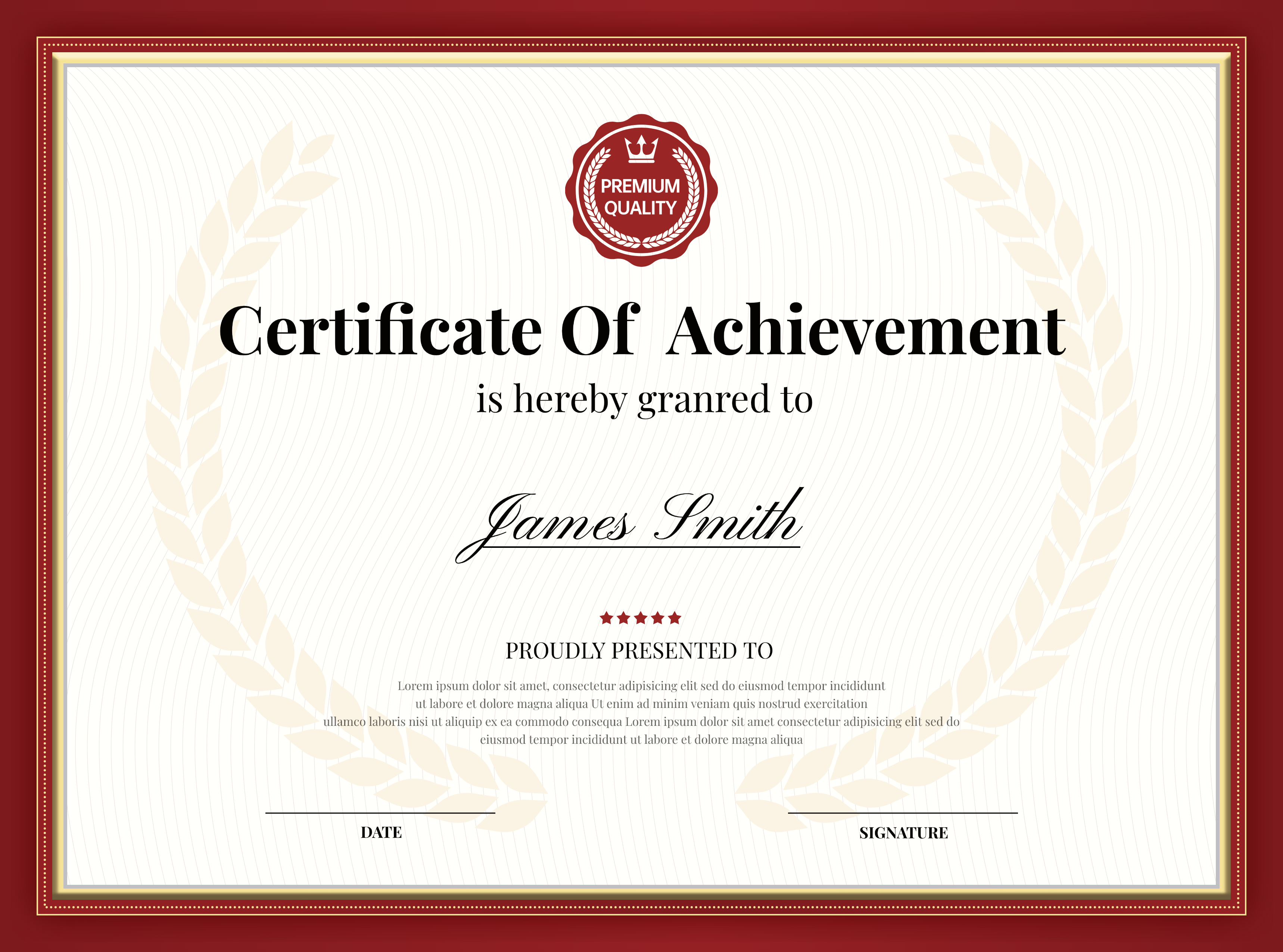 Classic Achievement Certificate